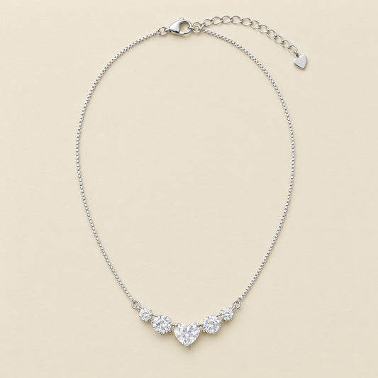 silver: The Heart Necklace, silver