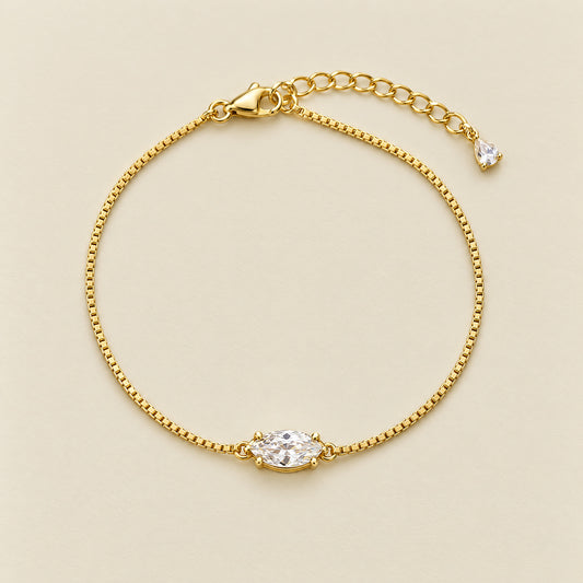 gold plated: The Marquise Bracelet, gold plated