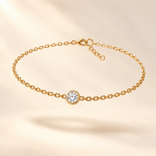 round, gold plated: The whole bracelet